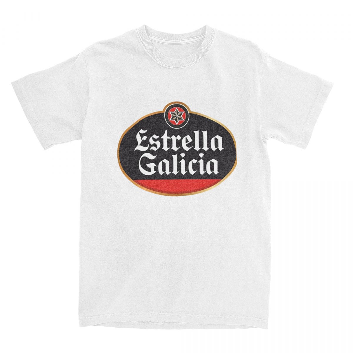 GUOYAN TOP Estrella Galicia Bier Spanje T-shirt Heren Lagerbier Vintage Katoenen T-shirts Zomer Ronde Hals T-shirt Oversized Kleding 4XL