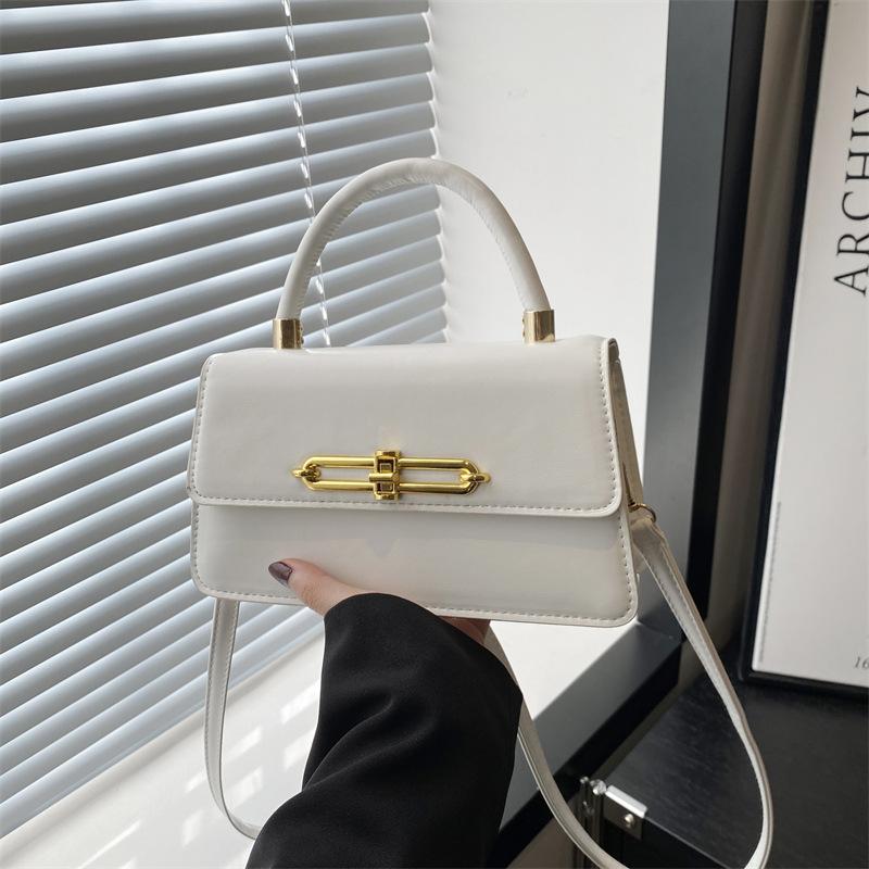French Niche Underarm Small Bag Women's 2025 New Textured Small Square Bag Personalized Lock Fashion Shoulder Messenger Bag