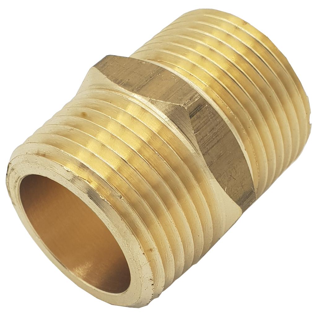 Nypel Mosiężny 1/2" Npt X 1/2" Bsp Gz/Gz, Amerykański Gwint