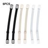 6 Pieces Women Bra Strap Holder Replacement Solid Color Adjustable Flexible Elastic Sport Ladies Straps Clip Accessories