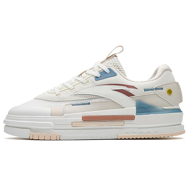 

New Anta Life Collection Lightweight And Breathable Low-Top Skateboard Shoes Women s White Gray Pink 922238066-2 36.5