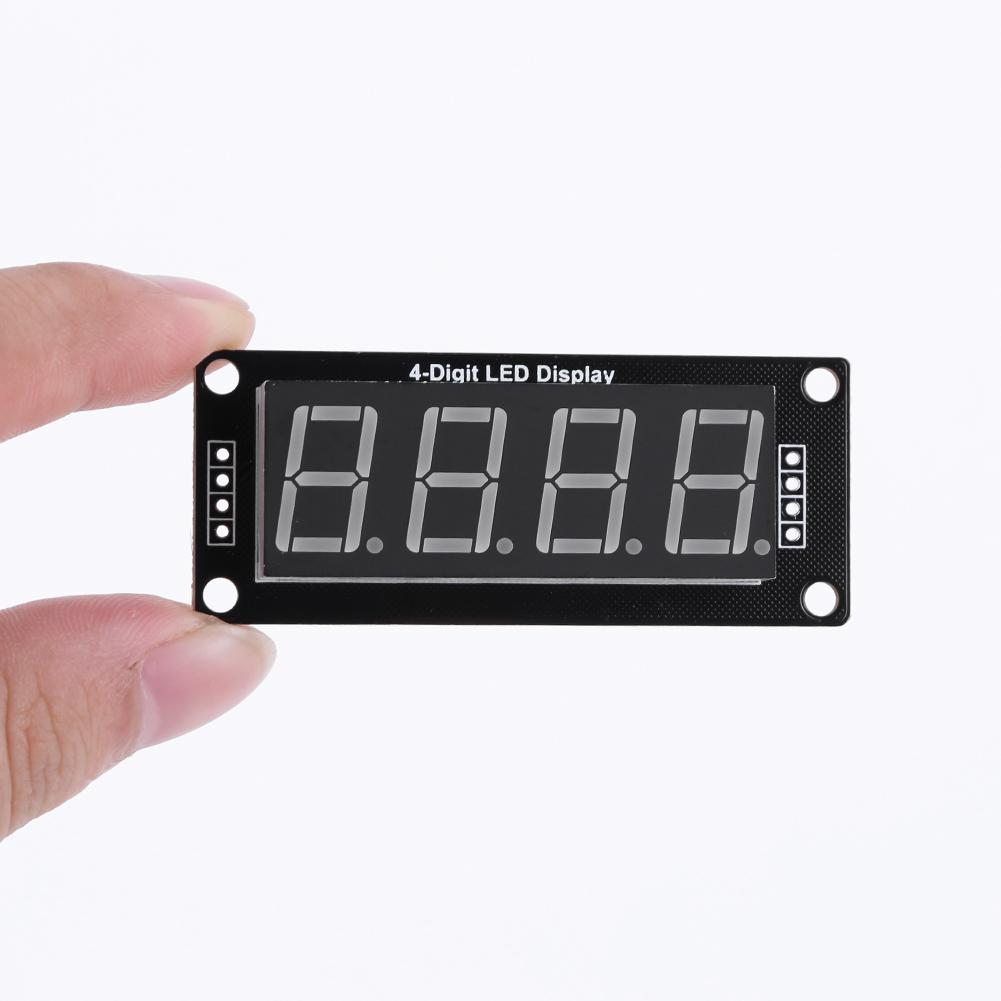 C# 0.56 Inch LED Board TM1637 Driver 4-Digit Multicolors for Arduino (Red)