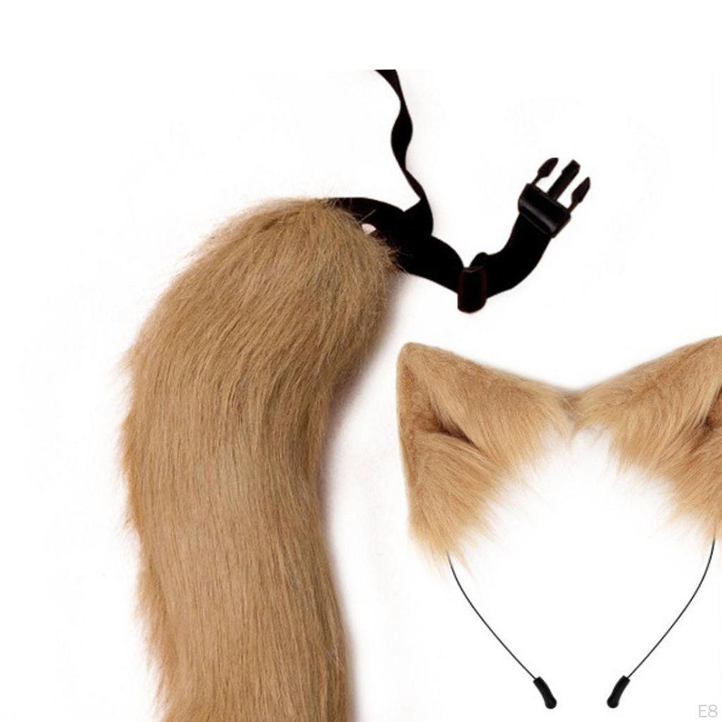 Adorable Animal Ears Hairband And Tail Set for Events