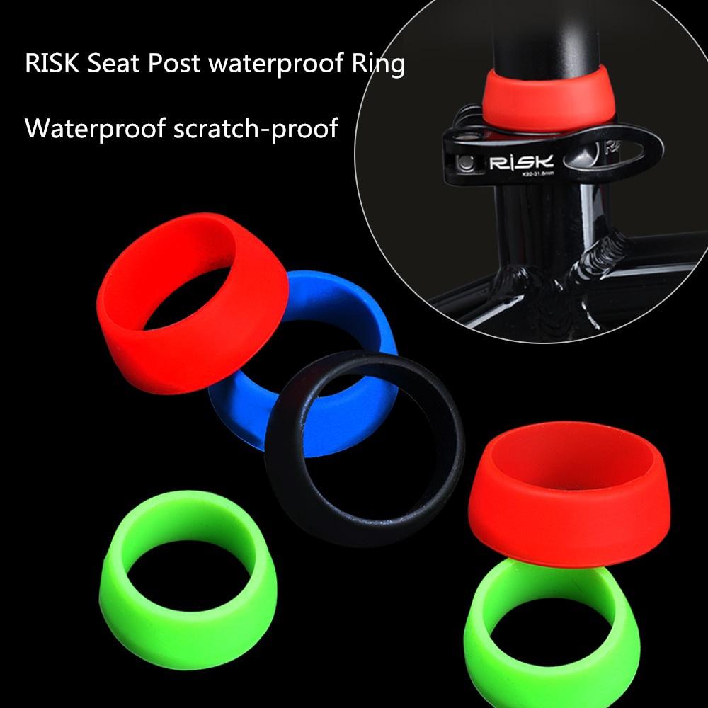 2 pz Anello di Gomma Copertura Antipolvere per Reggisella Bicicletta Silicone Impermeabile Protettivo per Reggisella Mountain Bike