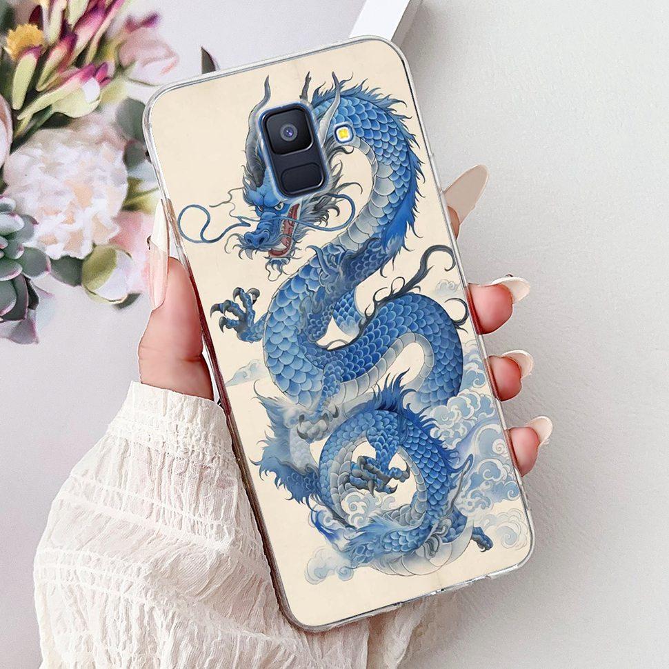 For Samsung Galaxy A6 2018 Case Luxury Painted Cover Soft Silicone Phone Case For Samsung A 6 A6 GalaxyA6 2018 Back Cover Coque