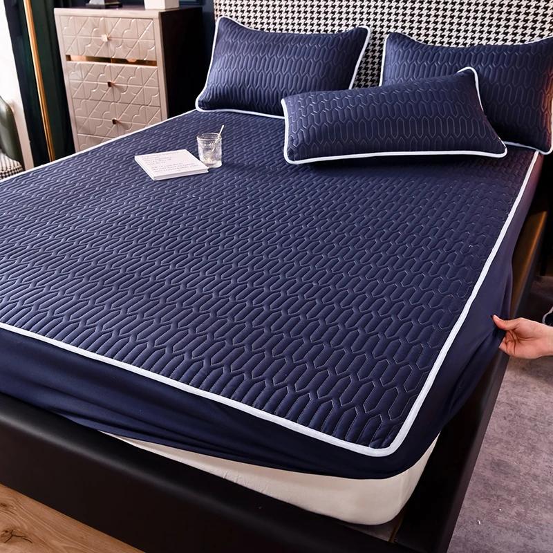 Prošívaný potah na matraci Antibakteriální prostěradlo Přehoz na postel Chránič matrace Latexová podložka 120x200 150x200 180x200 200x220cm