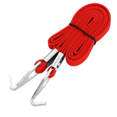 DUUTI Gepäckgurt, dehnbar, elastische Spanngurte mit Haken, zum Aufhängen von Fahrrädern und im Freien (rot)