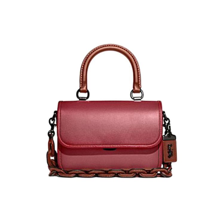 

Coach Rogue 22 Lock Closure Glove Tanned Leather Shoulder Crossbody Handbag Small Women handbags Crimson C6860-V5LOK Basic Set (Bag+Dust Bag)