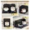 Mericodan Oil Splash Guard, Range Guard, Compatible with Gas and Induction Stoves, Foldable, Compact, 4-Panel, Carbon Steel, Easy To Clean, Black