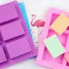 Creative 6-cavity rectangular handmade soap mold, cake soap mold, aromatic soap mold, large square silicone baking tool for soap