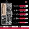 1Set Eyeglasses Nose Pads With Screwdriver Soft Silicone Air Chamber Glasses Anti-slip Nose Pad Screw Replacement Repair Tools