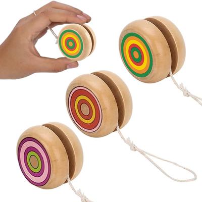 1~3pcs Wooden Yoyo Ball Children Physical Exercise Toys Team Activity Souvenirs Pull Wire Rotation Suitable for Beginners TMZ