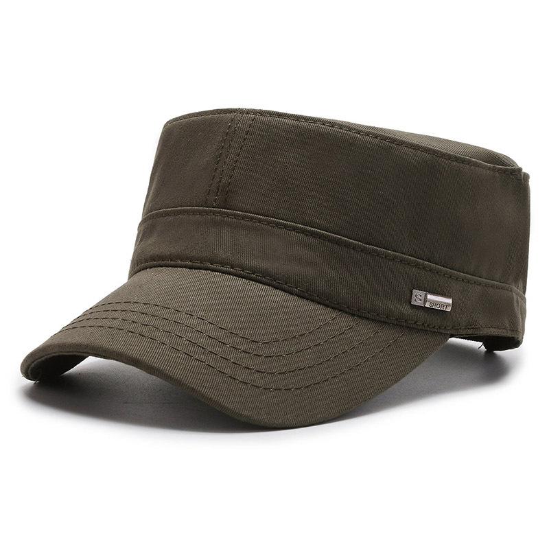Hat solid color flat top hat spring and autumn fashion short brim visor cap cap casual hat versatile