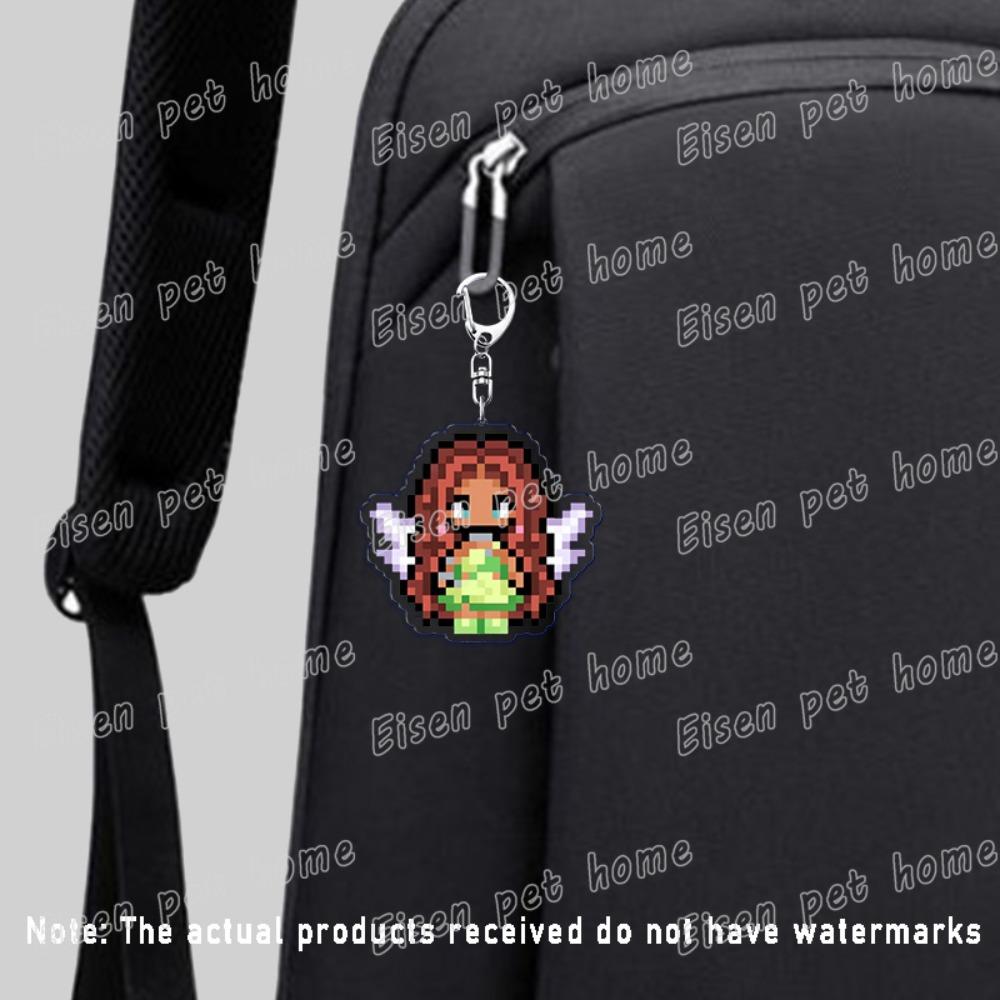 Cute Catoon Pixel Keychains for Women Bag Charm Fairy Stella Musa Tecna Magical Girl Fairies Keyrings Jewelry Friends Gifts