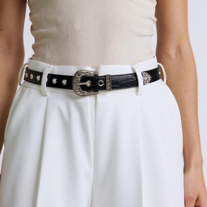 Timeless Women's Belt Stylish PU Leather Strap Adjustable Waistband For Dresses Jeans Casual Outfits