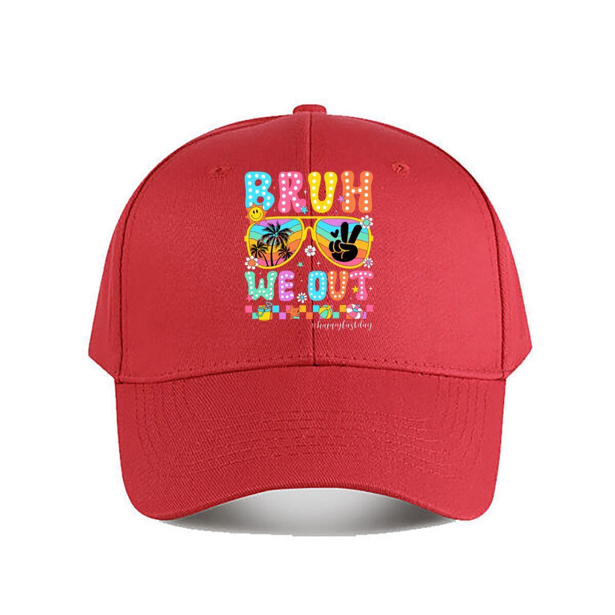 Bruh We Out Summer Beach Graphic Baseball Cap Fashion Unisex Sunhat Womens Outdoor Sports One Size