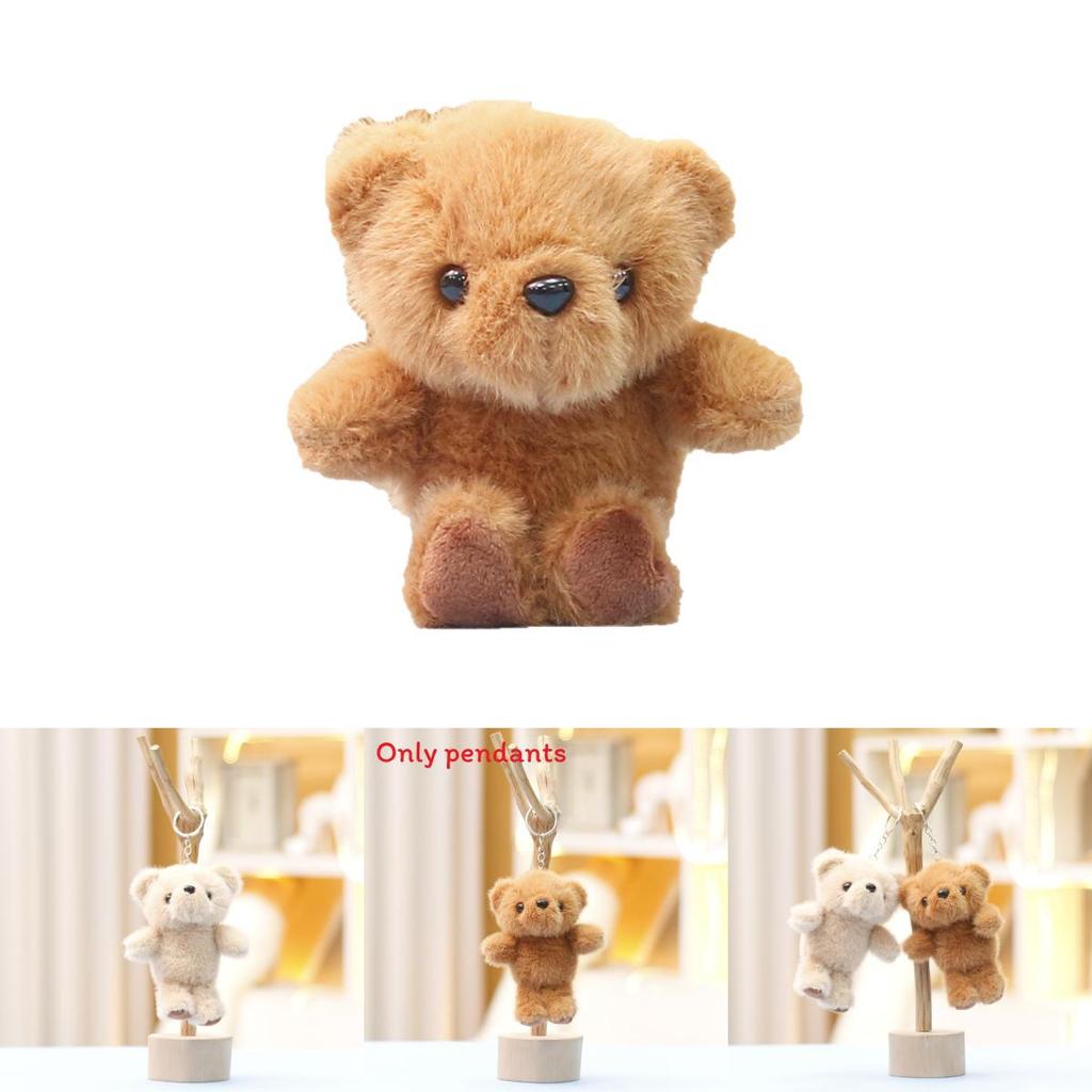 Plush Bear Keychain With Super Soft Short Plush For Girls Gift And Bag Decor