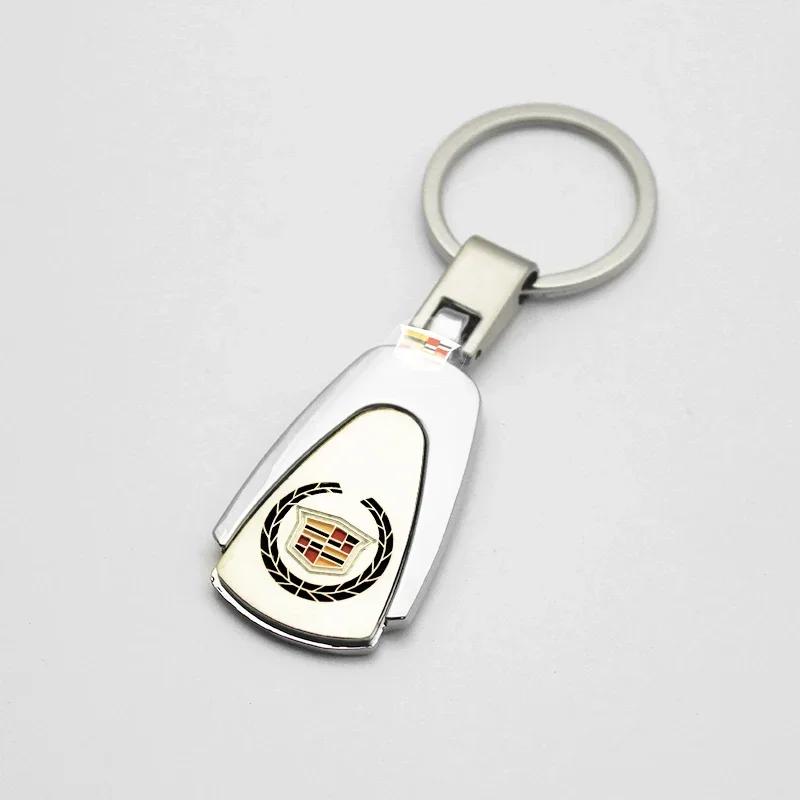 

3D Car Key Chain Metal+Leather Emblem Keyrings for Cadillac CTS ATS XTS CT4 CT5 XT5 XT4 XT6 CT6 Lyriq SRX ELR Celestiq Escalade