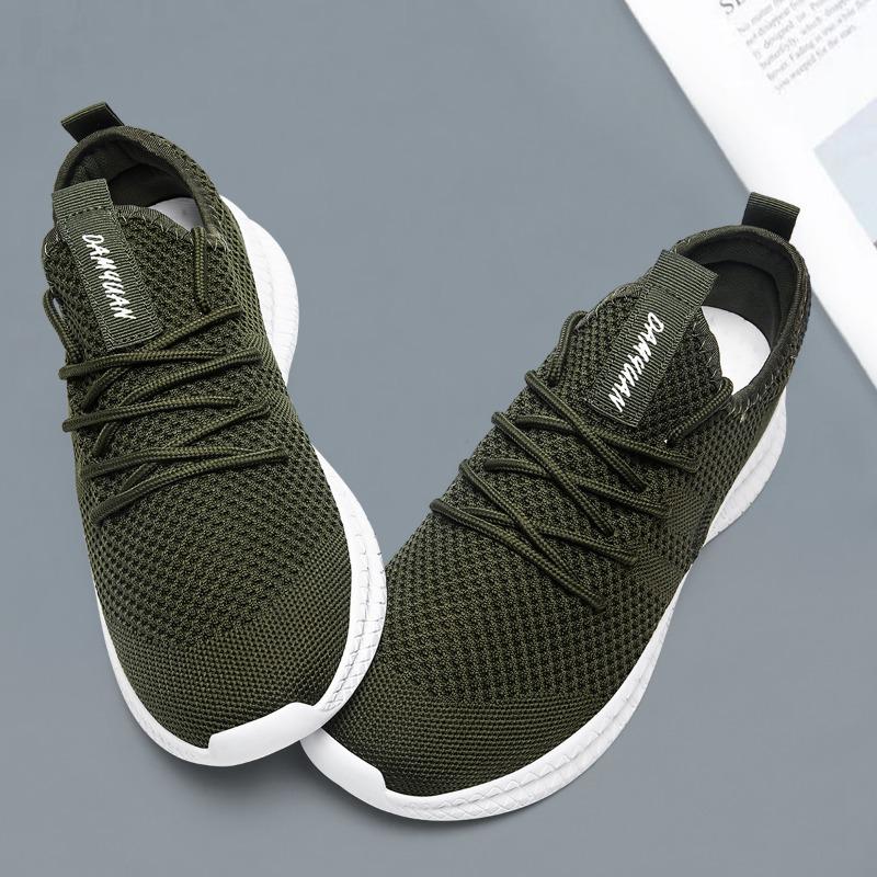 Fujeak-zapatillas de deporte cómodas para hombre, zapatos informales, transpirables, para ocio, de punto, para caminar, deportivas, atléticas