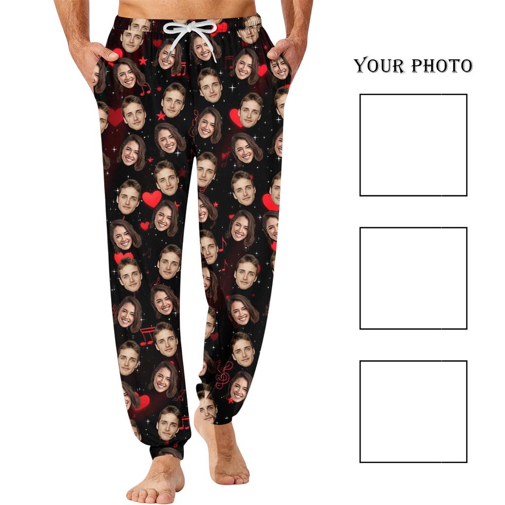Men's Pajama Pants with Pockets, Valentine's Day Gift