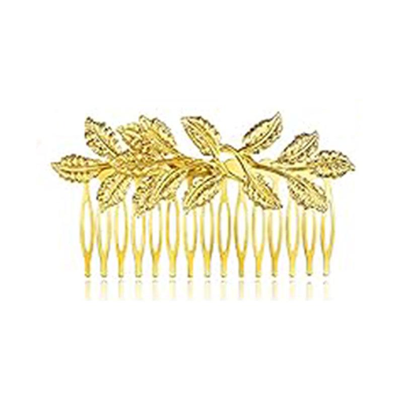 European & American Style Pearl Leaf Jewel Set: Headband, Armband, Earrings, Bracelet for Bride