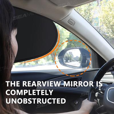 Parasol para Ventana de Coche, Parasol Adherente Estático para Ventanas Laterales y Traseras de Coche, Cortina de Privacidad, Visera Solar