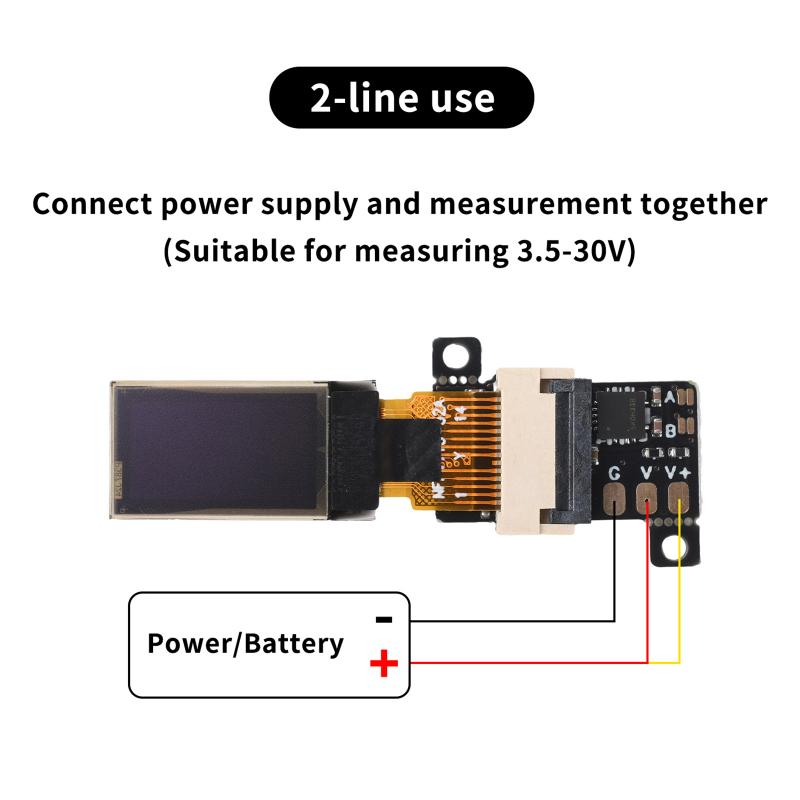 High Accuracy Mini Digital Voltmeter DC 0-30V 0.5 Inch OLED Display 5Hz 10Hz Adjustable for Lab Use 1 PCS