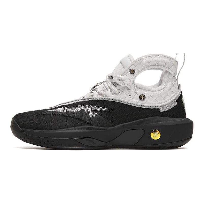 Anta KT8 Cushioning Slip Resistant Abrasion Resistant High top Basketball Shoes Men's Black White 112311101-9