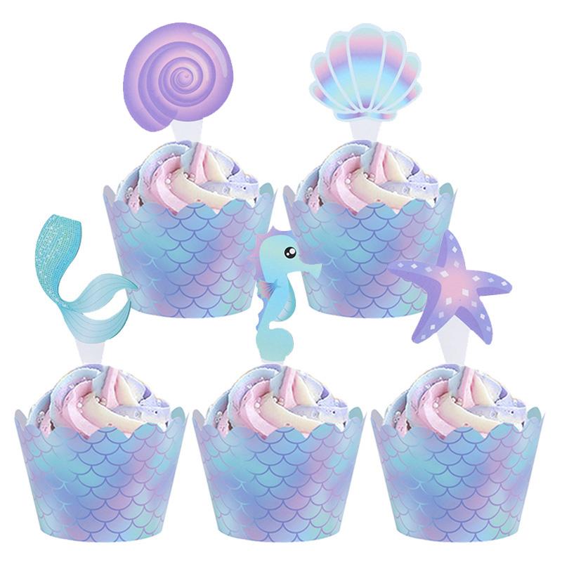 Mermaid Cake Stand Rack Under The Sea Mermaid 1st Birthday Party Decoration Cupcake Holder Girl Little Mermaid Baby Shower Party