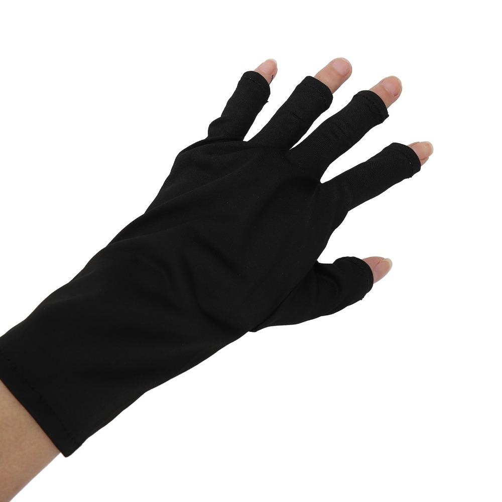 2pair Excellent Elasticity Nail Lamp UV Blocking Gloves Home DIY Nail Art Protection