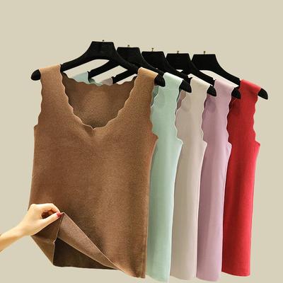 Dralon Seamless Thermal Underwear Tops V Neck Autumn Winter Keep Warmer Tank Tops Basic Vest