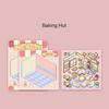 Baking House Cooking House Fashion Wardrobe Fairy Tale House all 4 Themes PET Paster Miniature Simulation Game Cabin 3D Visual Scene Creation Sticker
