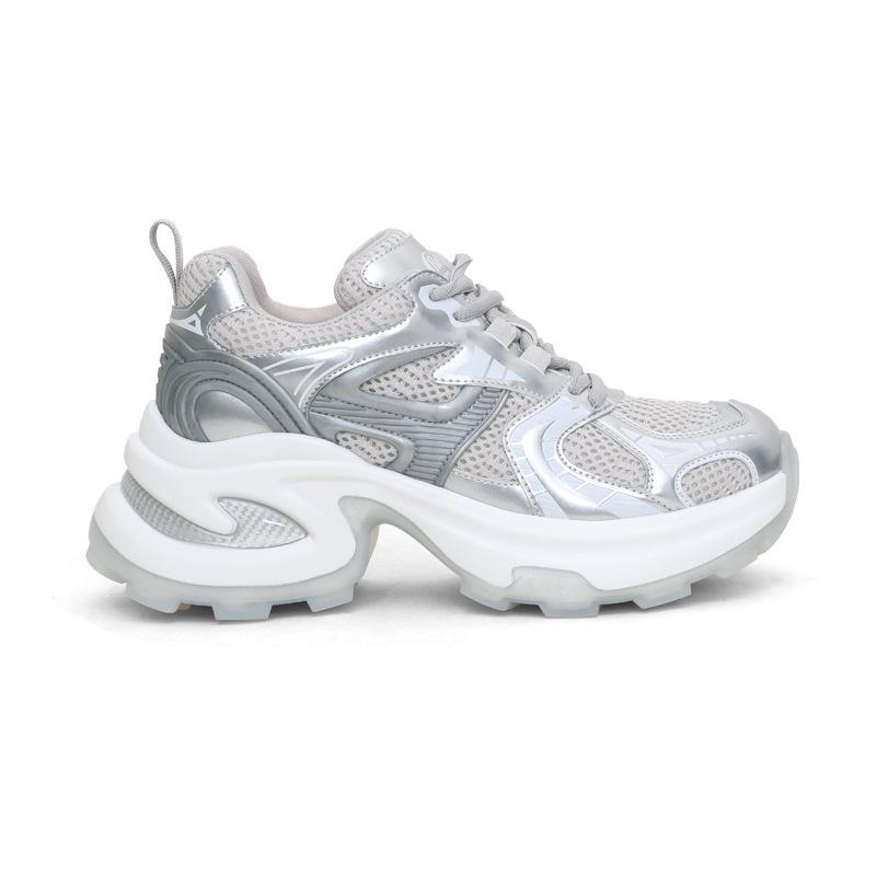 Four Seasons Platform Daddy Shoes Women's 2025 Summer Korean Edition Breathable Versatile Lightweight Non-slip Casual Sneakers Trendy and Comfortable