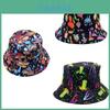 Sombrero de Pescador Cubo Estampado de Setas Coloridas Para Deportes al Aire Libre y Sombrilla Unisex
