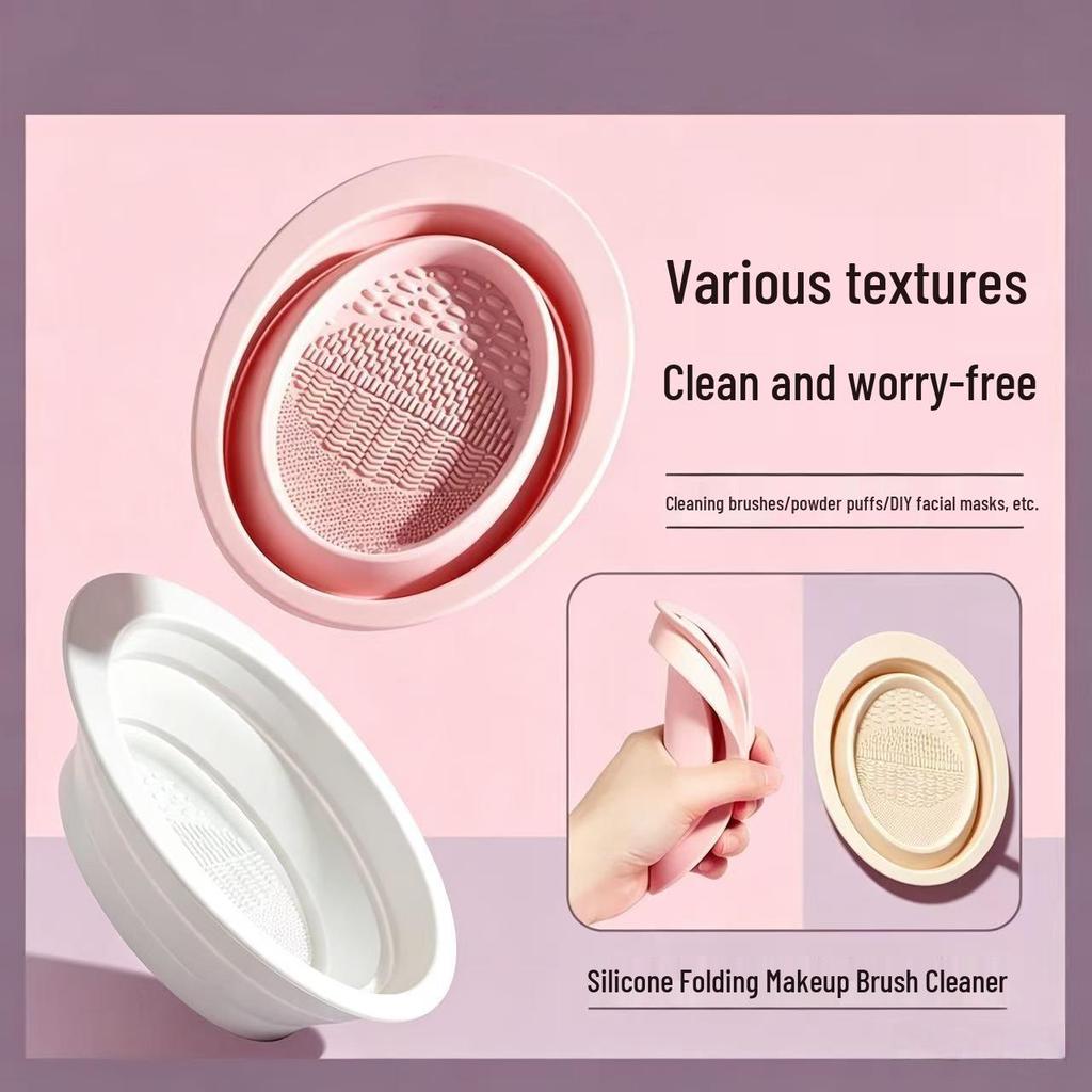 Silicone Foldable Makeup Brush Cleaner with Gentle Bristle Care