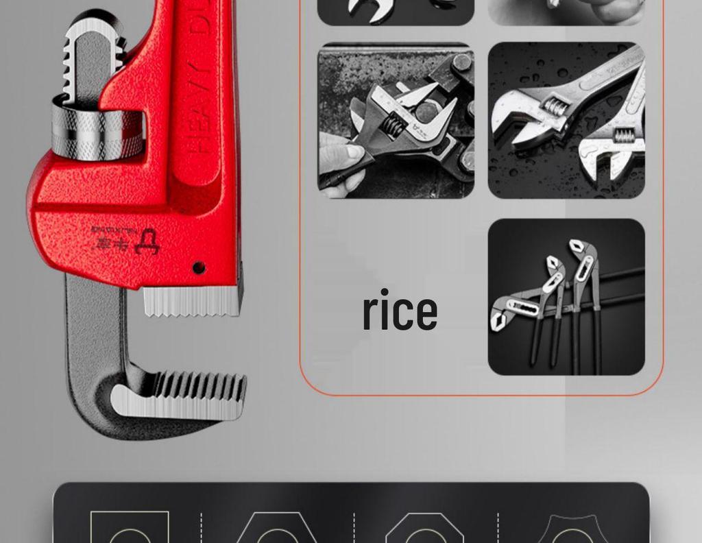 Universeller Industrie-Rohrschlüssel und Zange für Wasser- und Heizungsrohre