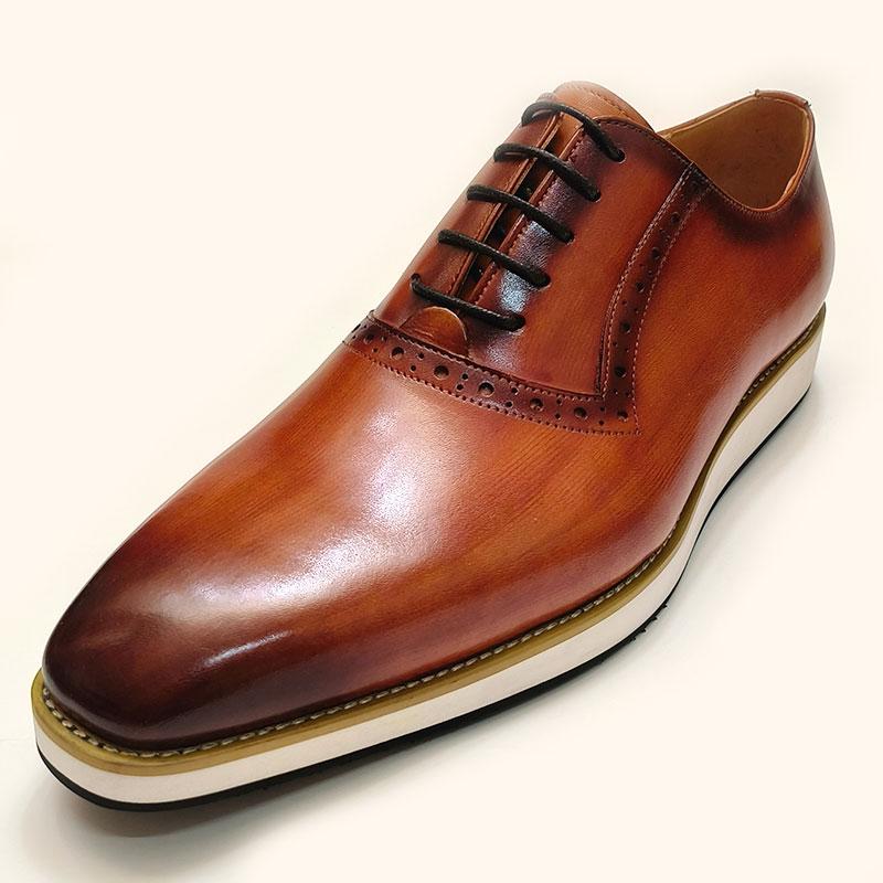 

Модная оптовая мужская обувь Повседневная модная деловая обувь-кроссовки Ручной работы из натуральной кожи Повседневная формальная обувь Оксфорды на резиновой подошве 47 коричневый