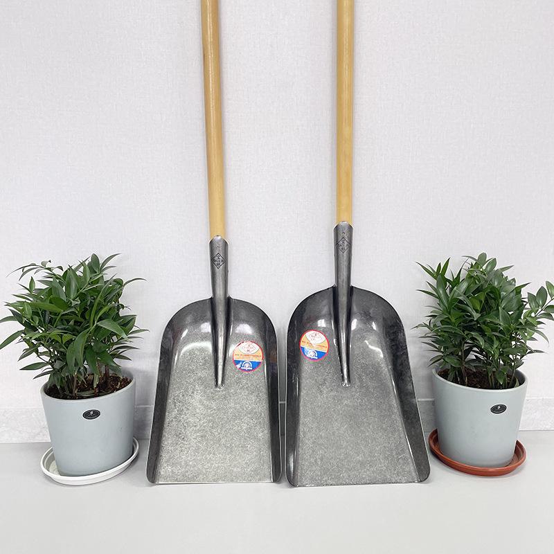 Heavy-Duty Square Iron Shovel: For Coal, Farm, Manure, Garbage, and Snow.