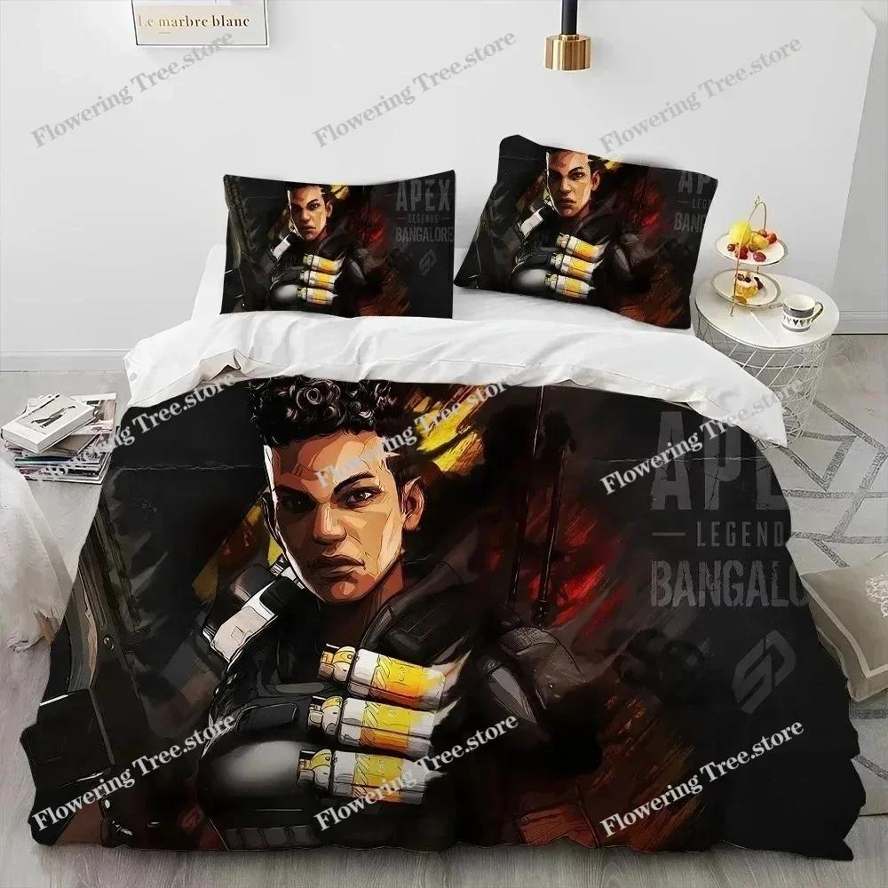 Apex Legends Game Gamer Cartoon Comforter Bedding Set,Duvet Cover Bed Set Quilt Pillowcase,king Queen Size Bedding Set 025029