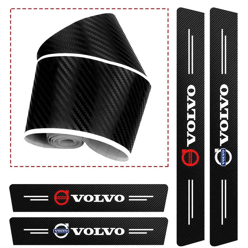 Samolepky na práh dveří auta odolné proti poškrábání Podložka prahu pro Volvo Rdesign Polestar AWD V50 S60 XC60 S40 XC40 XC90 V60 S80 S90 V90