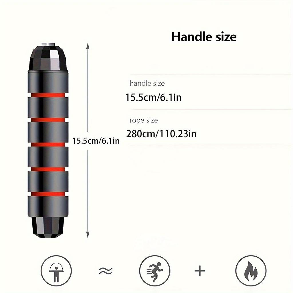 1 Stück Professionelles Springseil Beschwertes Geschwindigkeits-Springseil mit Memory-Foam-Griff für Effektives Cardio- und Fitnesstraining