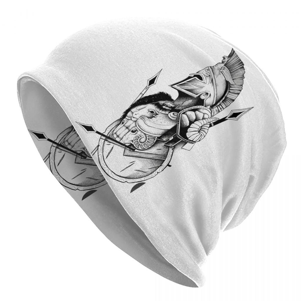 Custom Warrior Of Sparta Beanie Cap Unisex Winter Bonnet Homme Knitted Hats Cool Outdoor Ski Spartan Skullies Beanies Caps