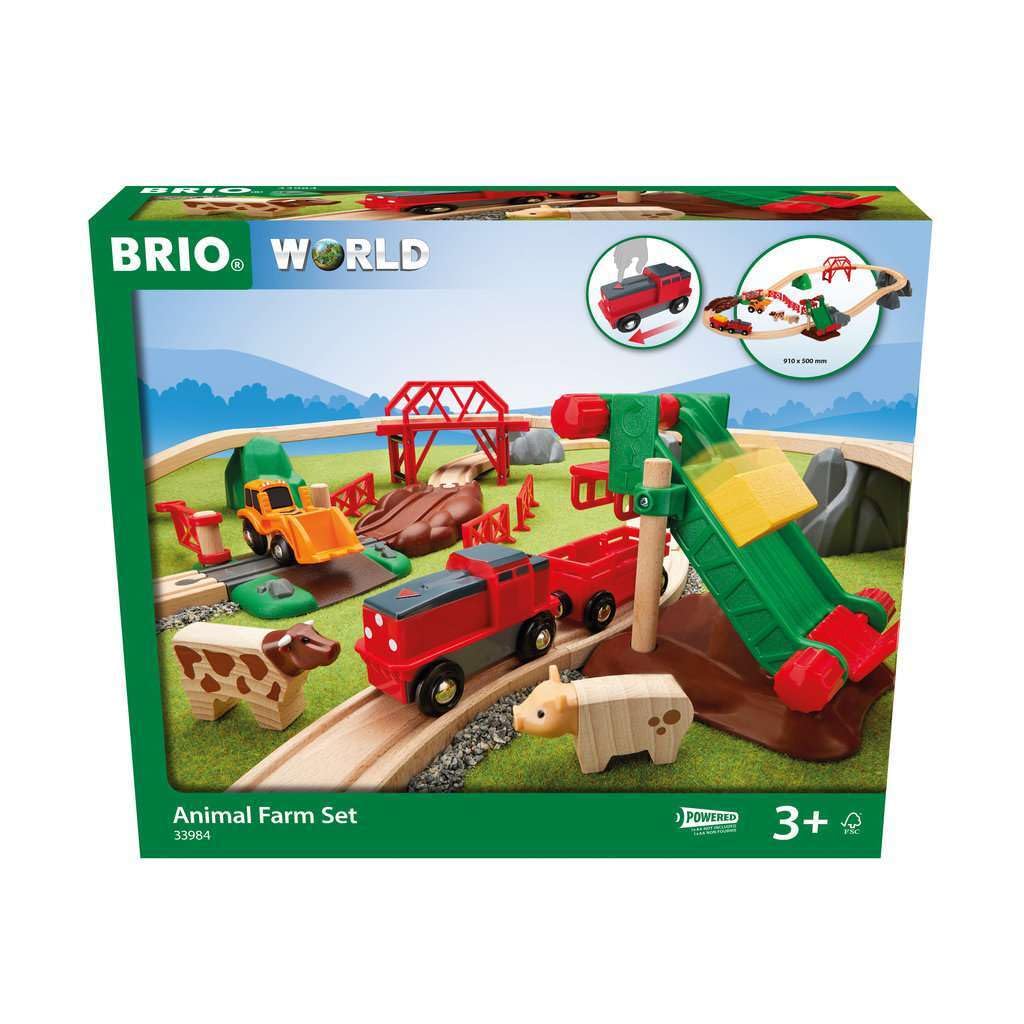 

BRIO WORLD Animal Farm Set Rail 33984 [Деревянная игрушка]