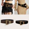 Fashion Riveted Waist Belt With Alloy Closure For Trendy Outfits