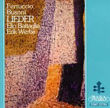 

CD BUSONI - BATTAGLIA, WERBA - Lieder CDC84 Italia 1994 Italy Classical Used