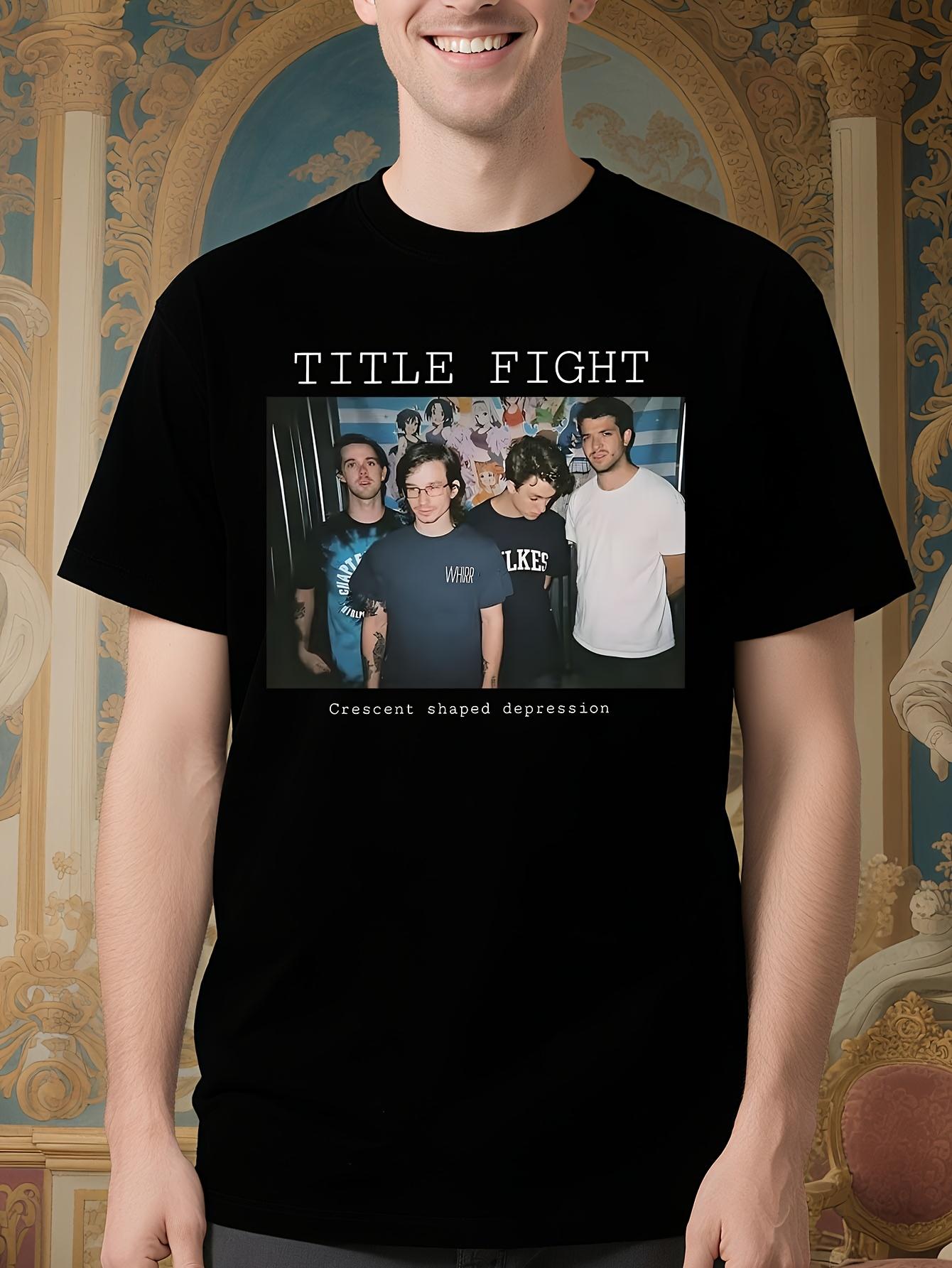 Title Fight Band Graphic Tee - Black Crew Neck Tshirt wit... S
