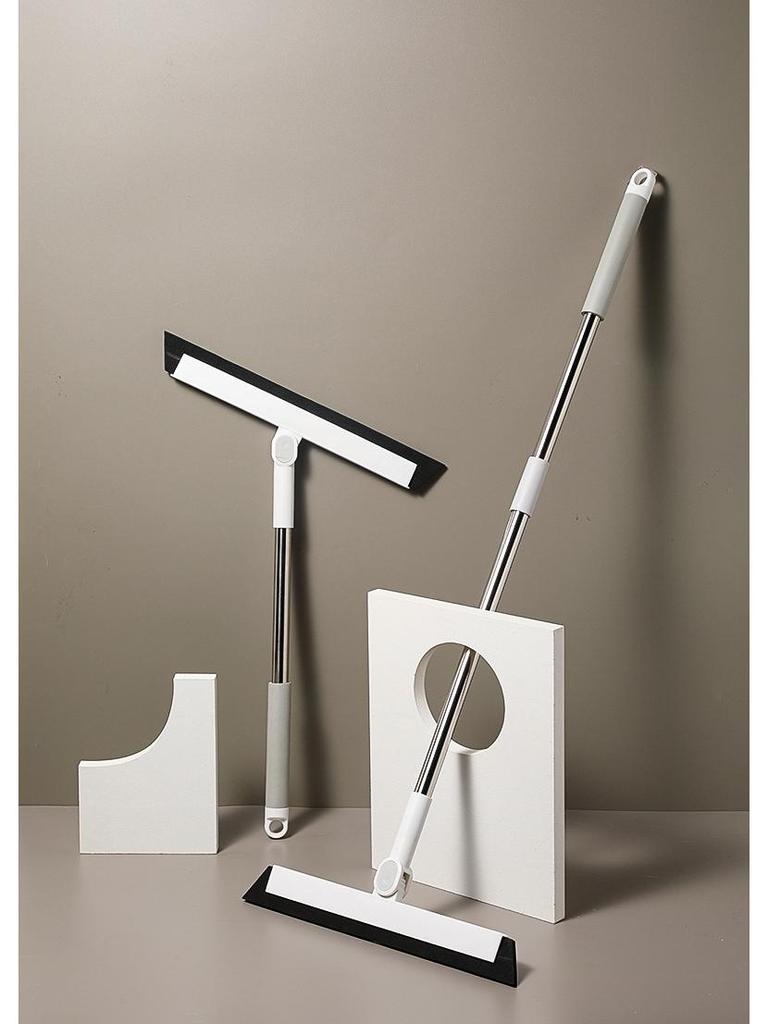 110AAC Abnehmbare Bodenkratzerbürste mit langem Griff zur Reinigung von Badezimmer und Küche