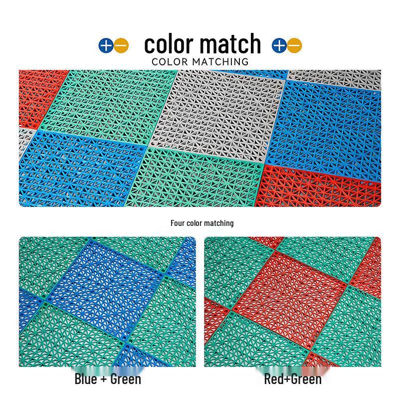Square Interlocking PVC Anti-slip Drainage Floor Mat