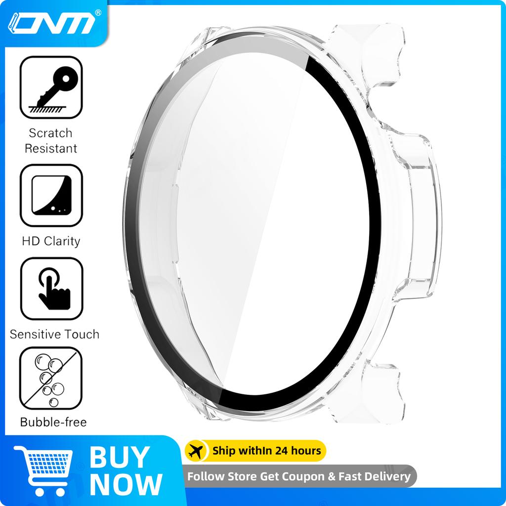 Vidrio+Funda para Amazfit Balance 2 Protector de Pantalla de Vidrio Templado y Parachoques Protector de PC Duro para Accesorios de Amazfit Balance2