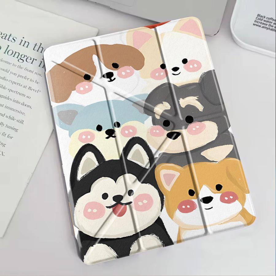 Tablet Case For iPad Mini 6 7 Pro 11th 10th 9th 8th 7th 12.9inch Pro 2025 Air 4 5 M3 M2 1 2 M4 11inch Holder Cover Many Dogs